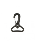 Box of 2 black plastic carabiners 38mm