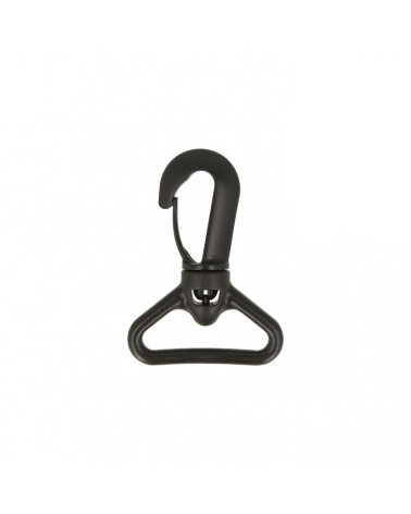Boîte de 2 mouquetons en plastique noir 38mm