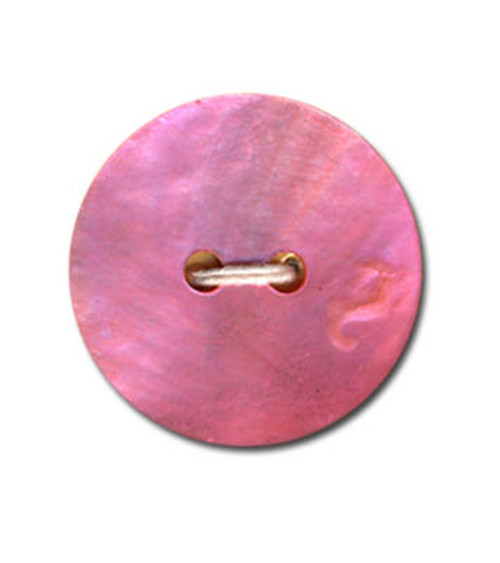 Fuchsia-colored Matte Mother-of-Pearl Button