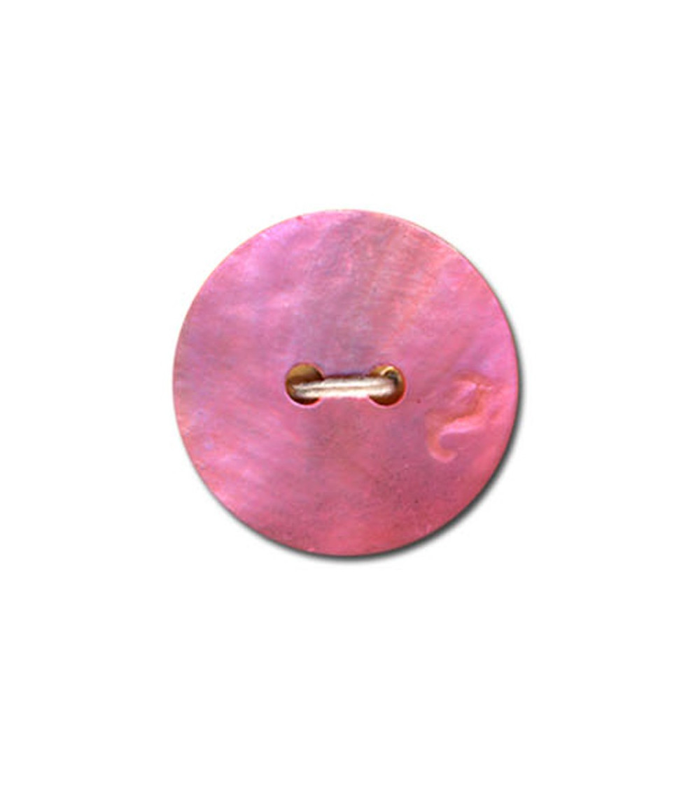 Fuchsia-colored Matte Mother-of-Pearl Button
