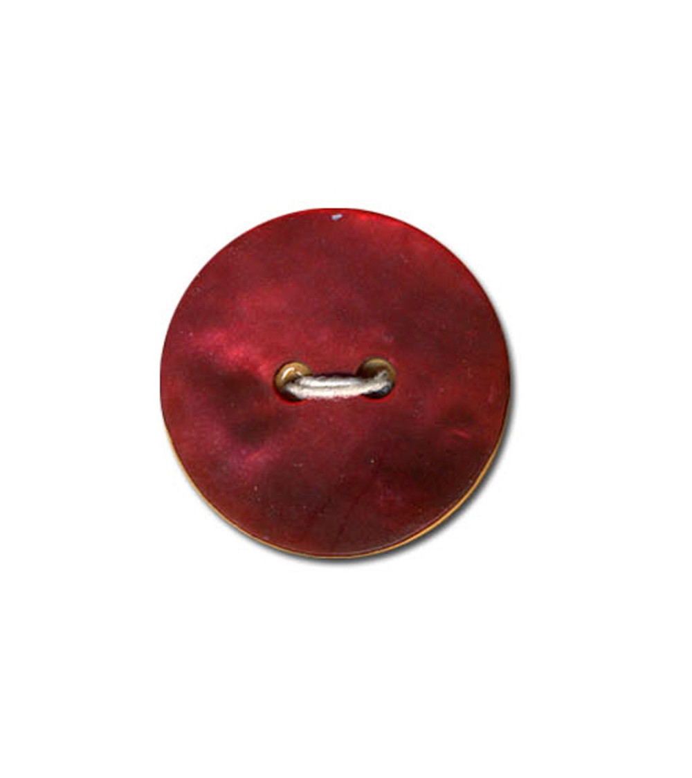 Bouton en Nacre Mate couleur Rouge Bouton en Nacre Mate couleur Rouge