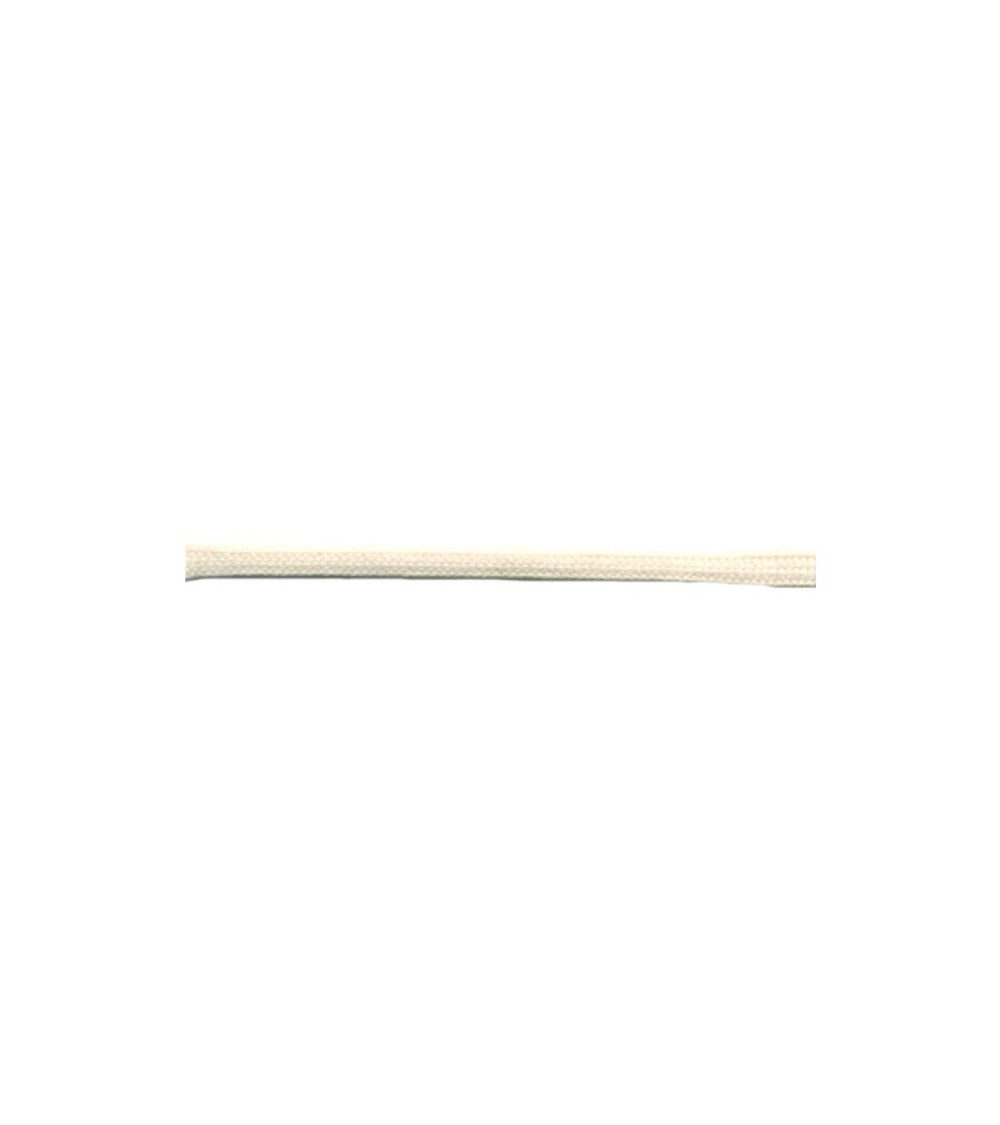 50-m-Rolle aus röhrenförmigem Rattenschwanz aus Polyester, 5 mm, Ecru