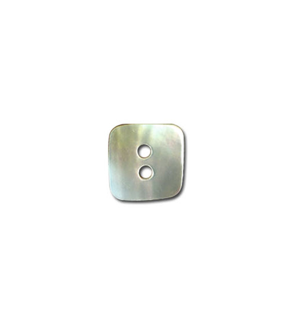 Square shaped mother-of-pearl button