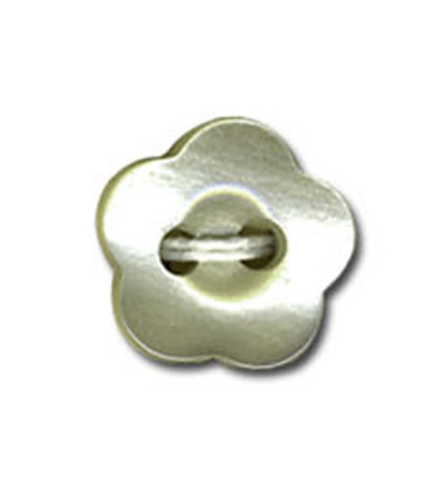 Violet-shaped button in vintage Green color