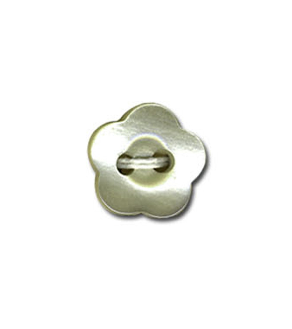 Violet-shaped button in vintage Green color