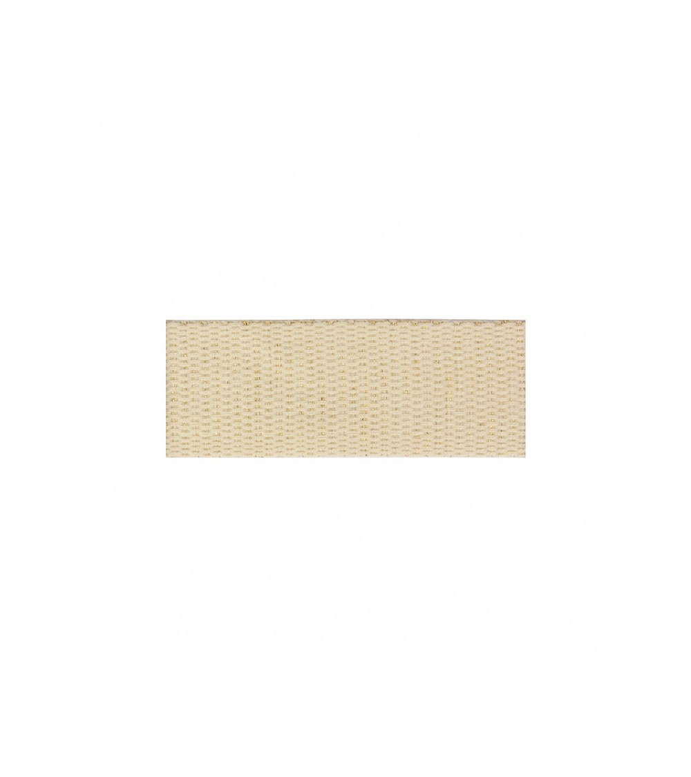 Folie 20m Metallband 30mm Ecru/Gold