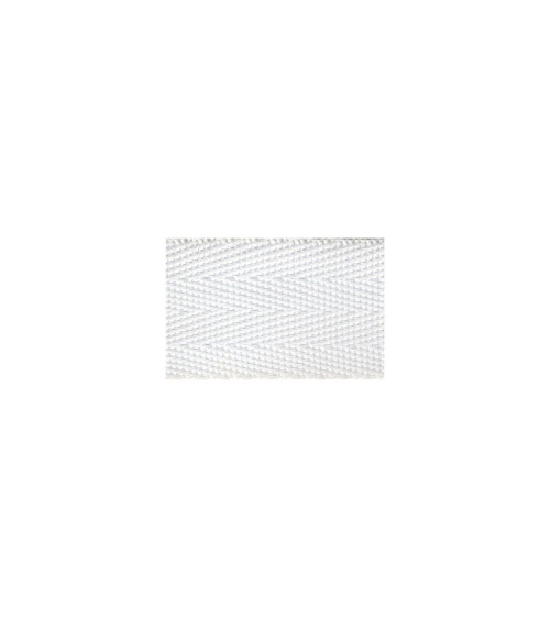 Film 20m polypropylene webbing 25mm White