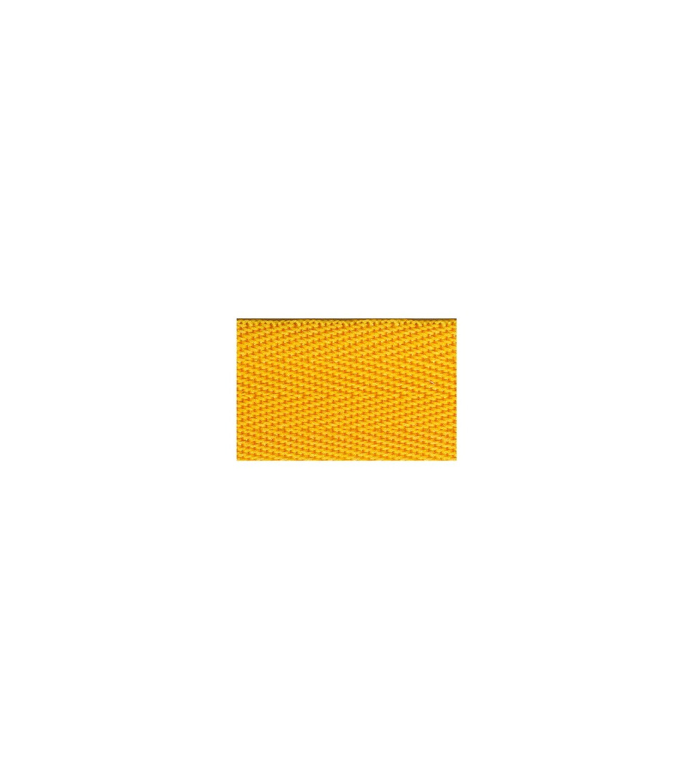 Film 20m polypropylene webbing 25mm Yellow Gold