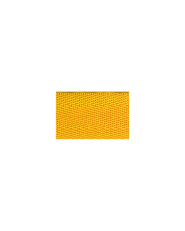 Film 20m polypropylene webbing 25mm Yellow Gold