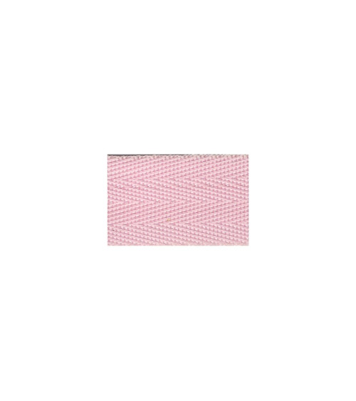 Film 20m polypropylene webbing 25mm Light Pink