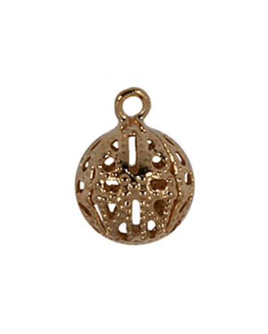 Gold lace ball style metal button