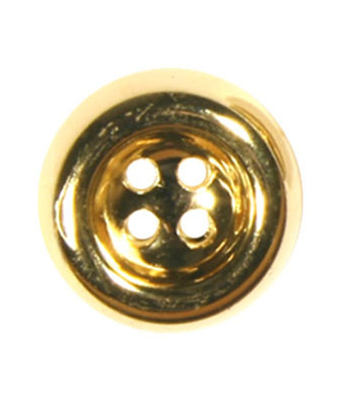 Gold 4-hole flat button