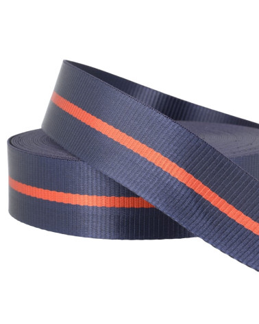 Film 20m two-tone webbing 35mm Navy Red