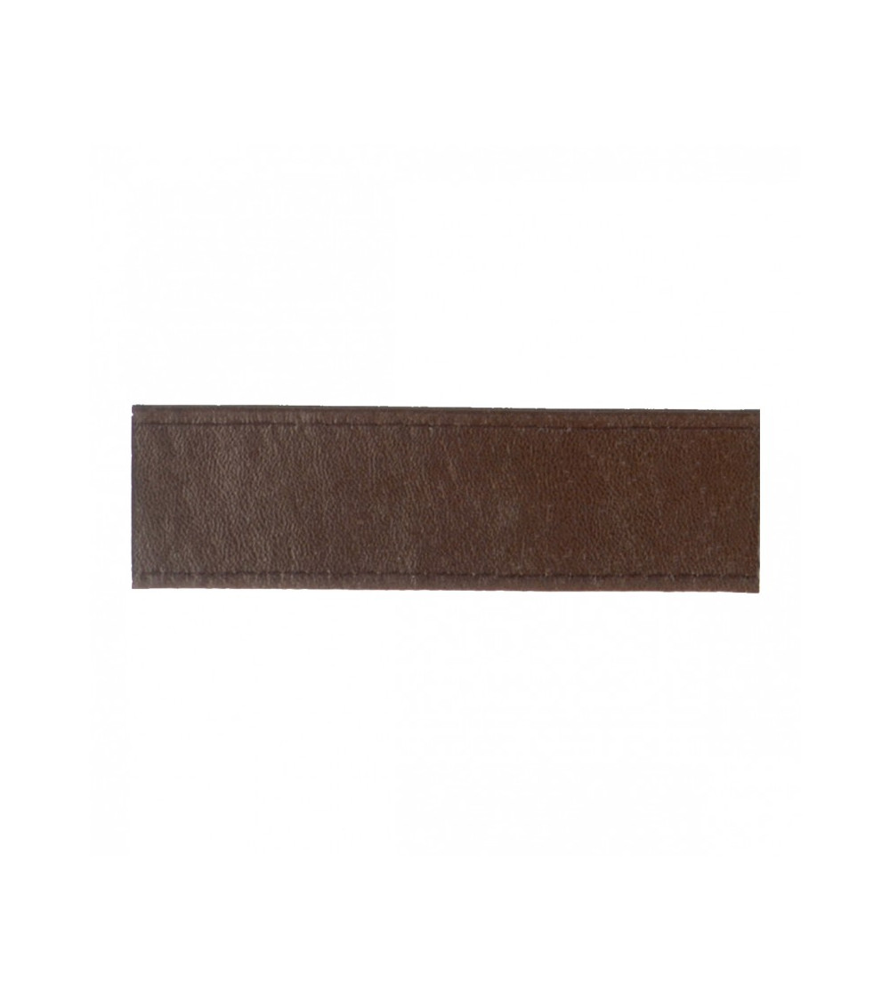 Disquette 15m sangle simili cuir 10mm Marron Foncé