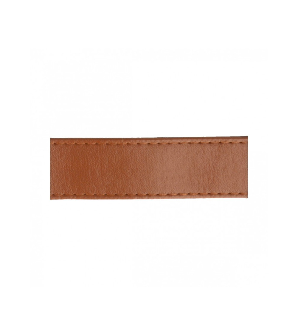 15m floppy disk faux leather strap 10mm Chocolate Brown