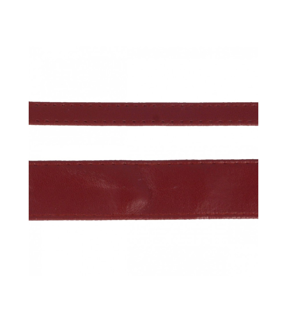 Diskette 15m faux leather strap 10mm Burgundy