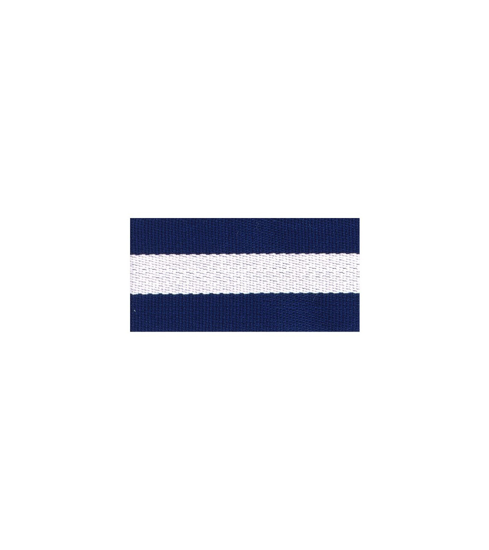 Folie 10 m zweifarbiges Gurtband 30 mm Marineblau