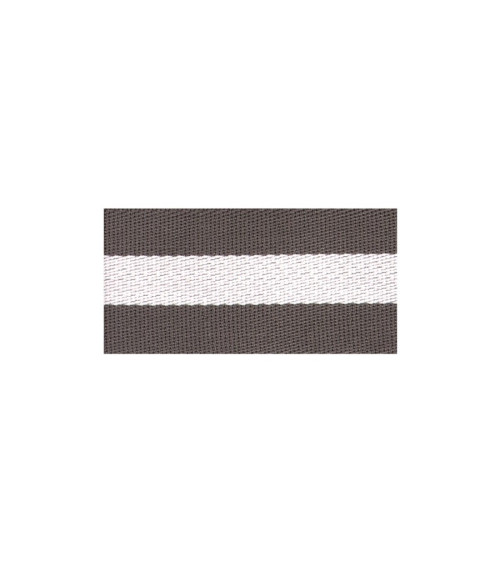 Folie 10 m zweifarbiges Gurtband 30 mm Grau Schwarz