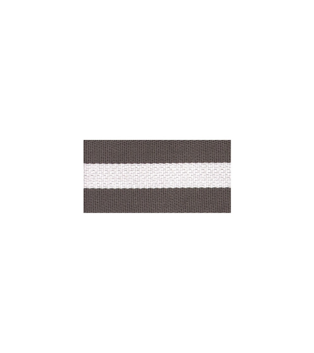 Folie 10 m zweifarbiges Gurtband 30 mm Grau Schwarz