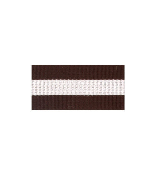 Film 10m two-tone webbing 30mm Dark Brown