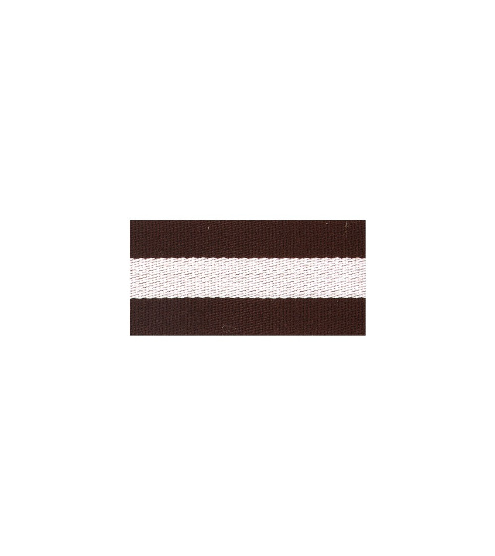 Film 10m two-tone webbing 30mm Dark Brown