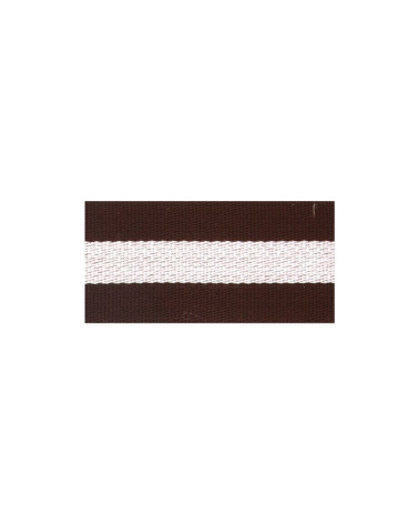 Film 10m two-tone webbing 30mm Dark Brown