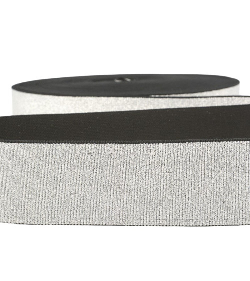 Film 20m Metal elastic 40mm Silver