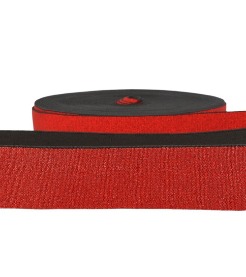 Film 20m Metal elastic 40mm Red