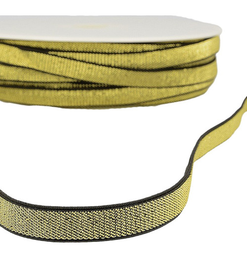 30m reel Metal elastic 10mm edge Black/gold