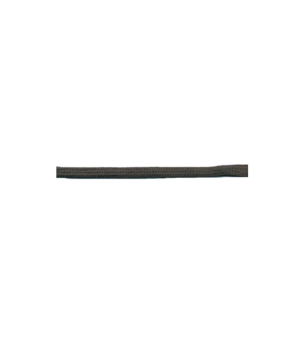 50m reel of tubular polyester rat tail 5mm Gray Black