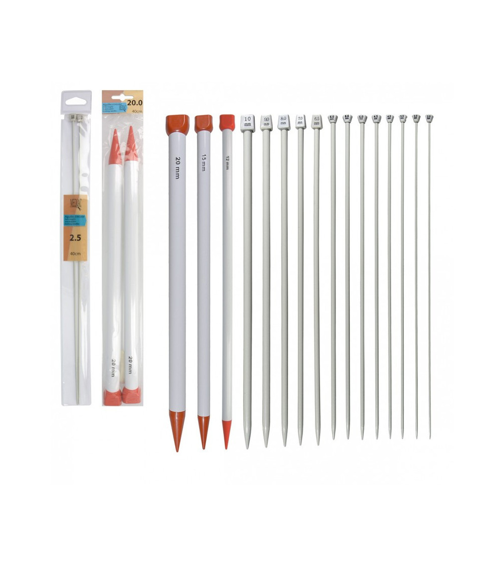 Aluminum knitting needles 40 cm