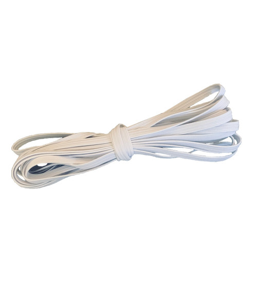 Tresse élastique plate 4mm 3m blanc