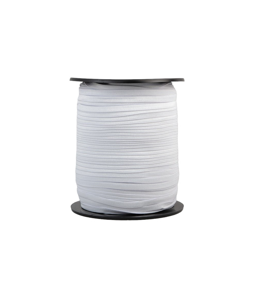 White mesh elastic for mask 5 mm 500 meters