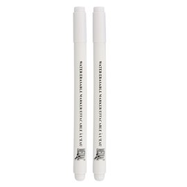 Lot de 2 stylos blancs effaçables à l'eau