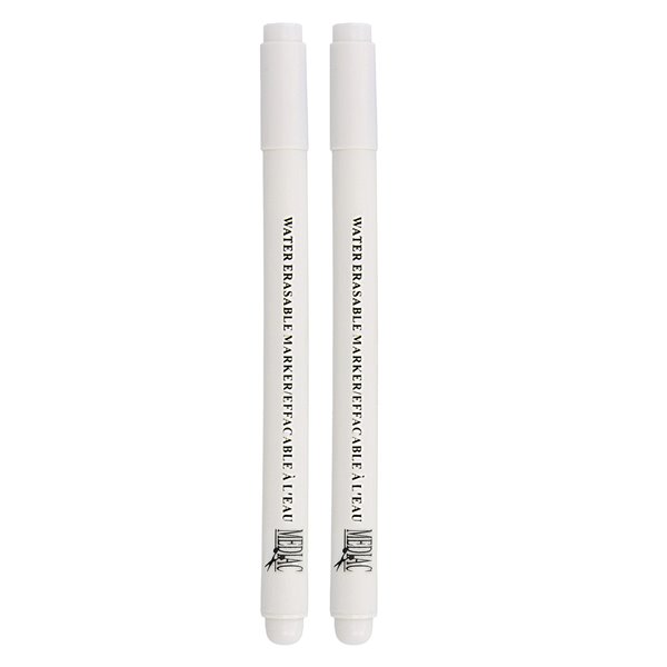 Lot de 2 stylos blancs effaçables à l'eau
