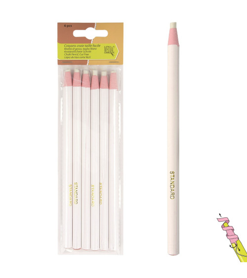 Crayon craie taille facile blanc