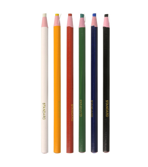 Set of 6 easy size chalk pencils