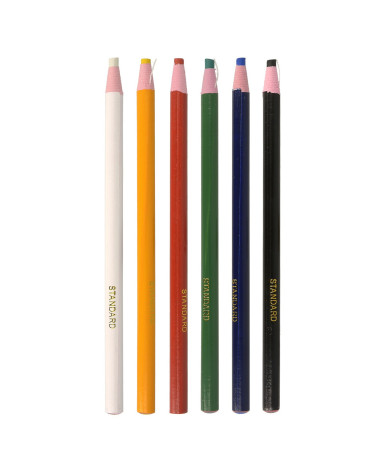 Set of 6 easy-to-sharpen chalk pencils