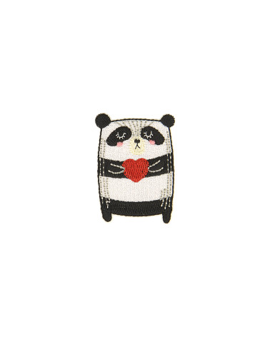 Aufbügelbares Panda-Kissen mit Tieraufnäher, 3,7 cm x 5,1 cm