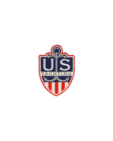 Iron-on nautical yachting crest badge 3.8cm x 5.5cm