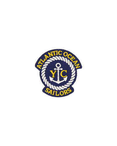 Ecusson thermocollant blason nautique atlantic ocean 4,9cm x 5cm