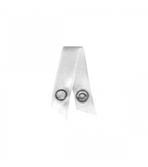 Lot de 4 attachettes bretelles blanc 9,5cm