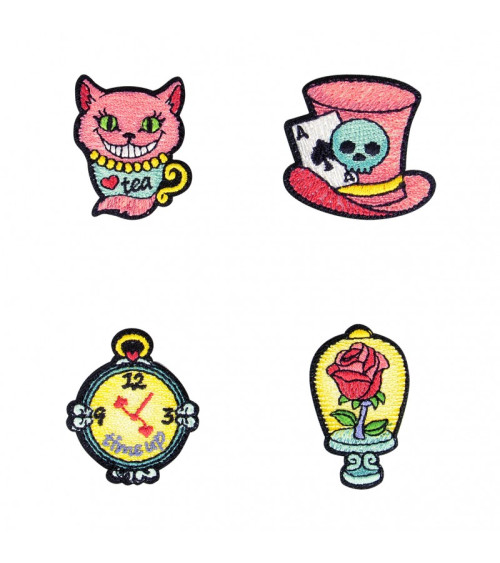 Set of Alice in Wonderland patches