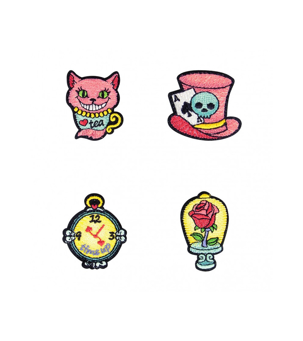 Set of Alice in Wonderland patches