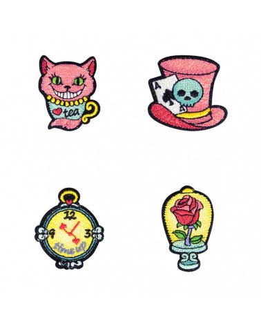 Set of Alice in Wonderland patches