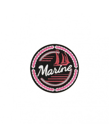 Ecusson thermocollant blason sport marine 5x5cm