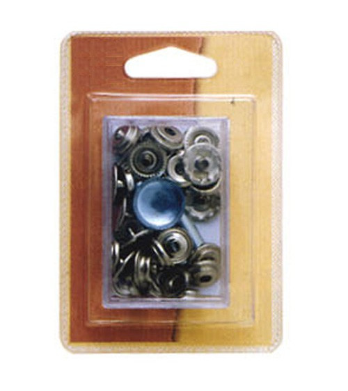 8 black 15mm snap buttons and tool