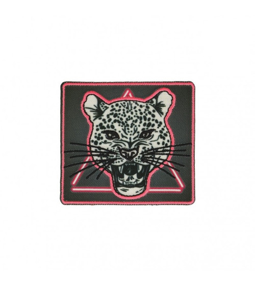 Neon panther iron-on patch 6cm x 5cm