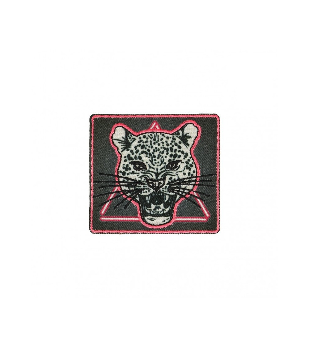 Neon panther iron-on patch 6cm x 5cm