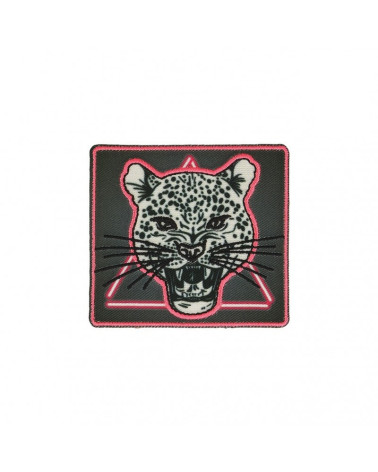Neon panther iron-on patch 6cm x 5cm